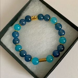 COPY - Women’s Handmade Blue Agate Elastic Bracelet